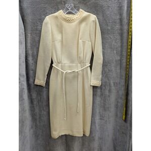 Vintage‎ Yellow Dress Women's 9 Small Union Made 50s 60s Minor Flaws See Pics